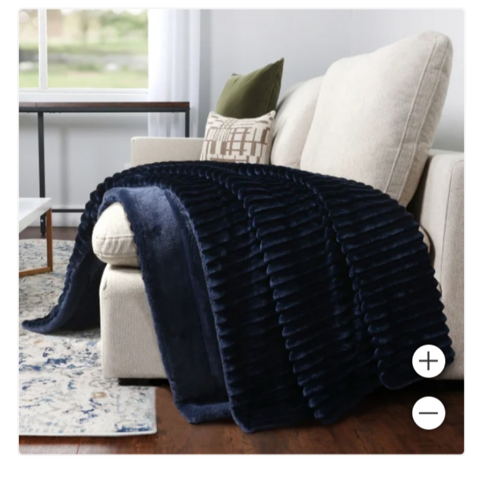 Life comfort textured faux fur  Throw